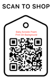 Scan Code, Baby Acrostic Poem, Personalized Unique Gifts