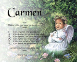 Acrostic Baby Name Poem, Carmen, name poem, baby gift, personalized-unique-gifts, personalized gifts