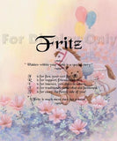 Acrostic Baby Name Poem, Fritz name poem, baby gift, personalized-unique-gifts, personalized gifts