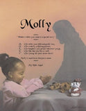 Personalized Acrostic poem for kids, Molly, Girl with Jesus prayer, Molly name turn into poem, personalized gifts, personalized unique gifts