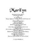 name meaning by email, Name meaning gift, Marilyn gift, Personalized-Unique-Gifts.com