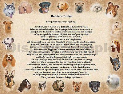 Memorial Gift For Your Pet, Our beloved pet, Remember our pet, lost of pet, Rainbow bridge 