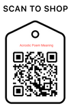 Scan Code, acrostic poems  meaning, Personalized Unique Gifts