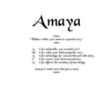 Acrostic Name Poems, Order by email, Amaya Poem, Poem Name, personalized unique gifts