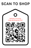 Shop Scan Code, Birthday Chronicle As PDF, Personalized Unique Gifts