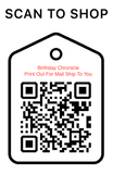 Shop Scan Code, Birthday Chronicle For Mail, Personalized Unique Gifts
