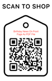 Shop Scan Code, Birthday News on Front Page As PDF, Personalized Unique Gifts