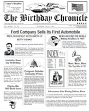 birthday Chronicle, newspaper, front page newspaper, day You was born on, birthday gift, Personalized Gifts, personalized-unique-gifts