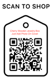 Shop Scan Code, Cherry wooden Jewelry Box, Personalized-Unique-Gifts