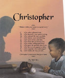 Acrostic poem for kids, Christopher, Unique way to show acrostic poem  Boy with Jesus prayer, personalized gifts, personalized unique gifts