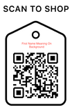 Shop scan code, First Name Meaning, Personalized Unique Gifts