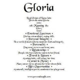 name meaning by email, Name meaning gift, Gloria gift, Personalized-Unique-Gifts.com