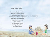 God Made sisters, sisters, poem for sister, personalized gifts, personalized unique gifts