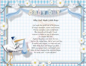 Why God Made Little Boy, Baby Boy, baby poem gift, Personalized Gift, personalized-unique-gifts