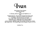Ivan, name meaning by email, name gift, gift by email, personalized-unique-gifts, personalized gifts, personalize gifts