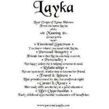 name meaning by email, Name meaning gift, Layka gift, Personalized-Unique-Gifts.com