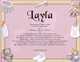 Your Name, name gifts, Layla, name, meanings of name, baby name, Personalize Gifts, Personalized Gifts, Design Gifts, personalized-unique-gifts