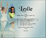 Acrostic poem gift, Poem with image on Ice skating screen for acrostic poem, Leslie Poem Name, personalize unique gifts