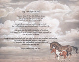 Father's Day, My Very Special Dad, horses, poetry gift, need to do your poetry, personalized your own written poetry gift, personalized-unique-gifts