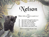 Acrostic name turn into poem, Black Cat, Nelson,  poem turn into name, personalized unique gifts, personalized gifts