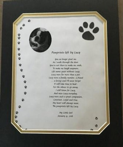 loss of pet, Paw prints left by You, Personalized Gifts, personalized-unique-gifts