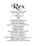 Rex, first name meaning, Order by email, name gift, gift by email, personalized-unique-gifts, personalized gifts, personalize gifts