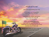 Father's Day, Thoughts of you Dad, motorcycle, poetry gift, need to do your poetry, personalized your own written poetry gift, personalized-unique-gifts