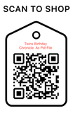 Shop Scan Code, Twins Birthday Chronicle As PDF File, Personalized Unique Gifts
