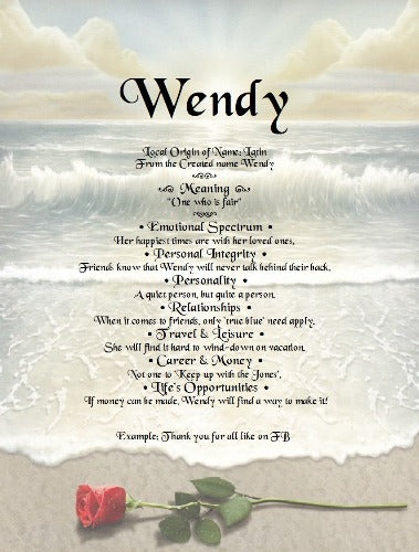 Wendy,  name meaning, meaning of name,  personalized unique gifts, personalized gifts