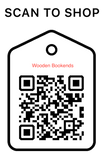 Shop Scan Code, Wooden Bookends, Personalized Unique Gifts